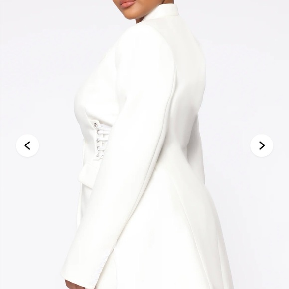 Boardin' Jets Blazer Dress - White a Fashion Nova x Cardi B collab - Picture 7 of 7